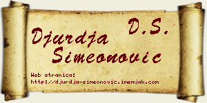 Đurđa Simeonović vizit kartica